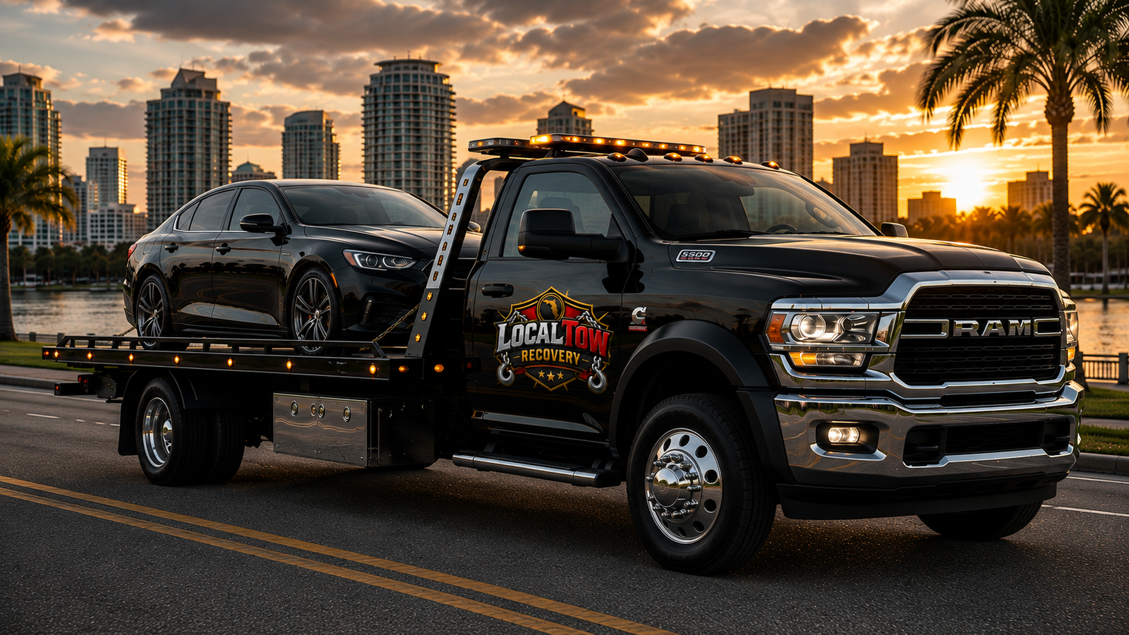 LocalTow Recovery tow truck providing towing and recovery services in Central Florida